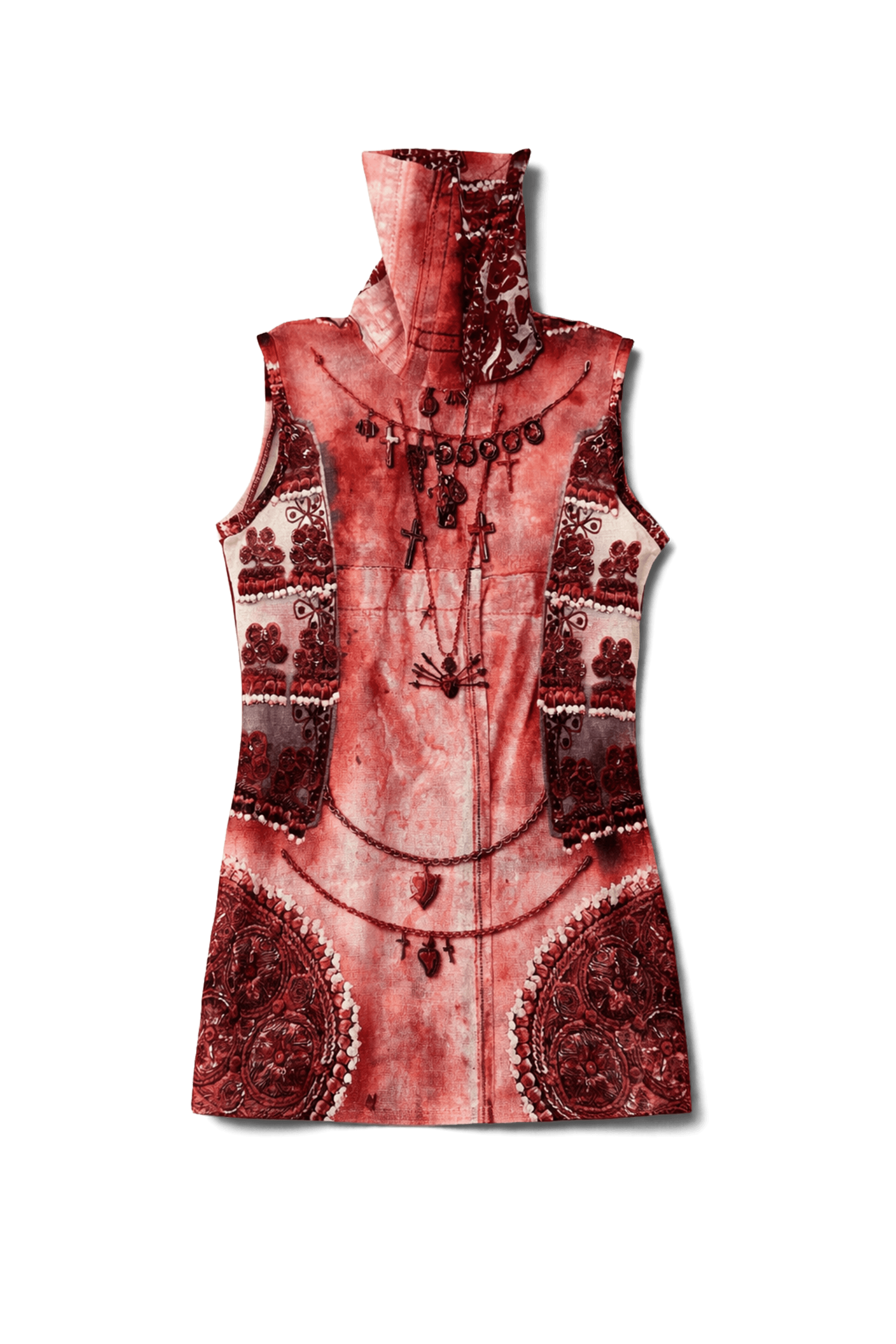 Jean Paul Gaultier Red Trompe L'Oeil Tank Top | FORM Jean Paul Gaultier Red Trompe L'Oeil Tank Top | FORM