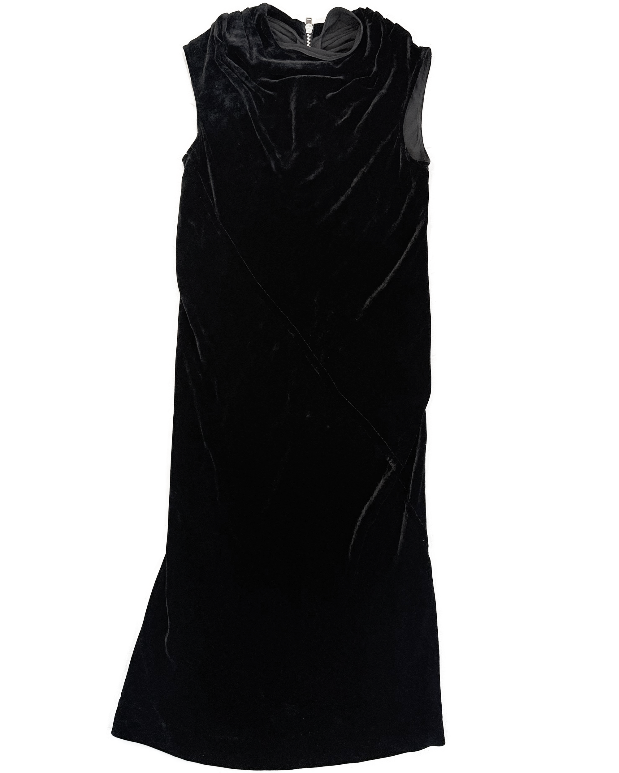 Black Bias Cut Midi Dress (FW 2013 'Plinth')