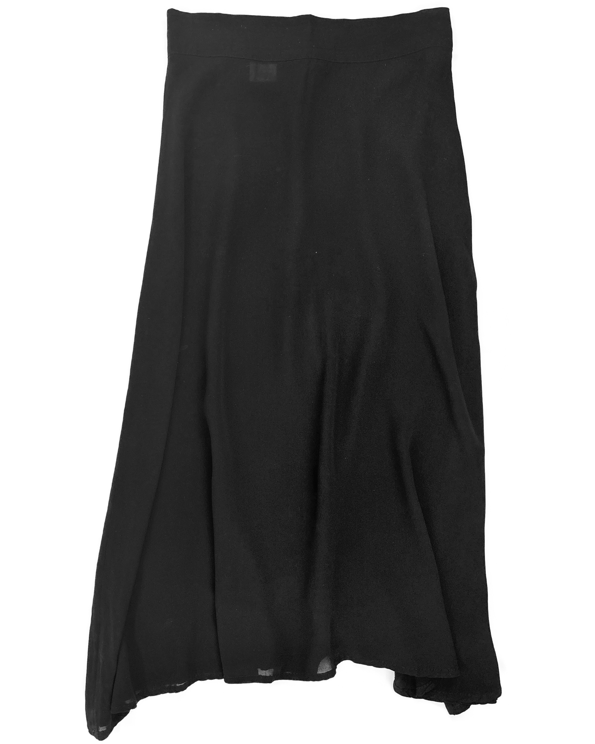 Black Semi-Sheer Midi Skirt (SS 2004)