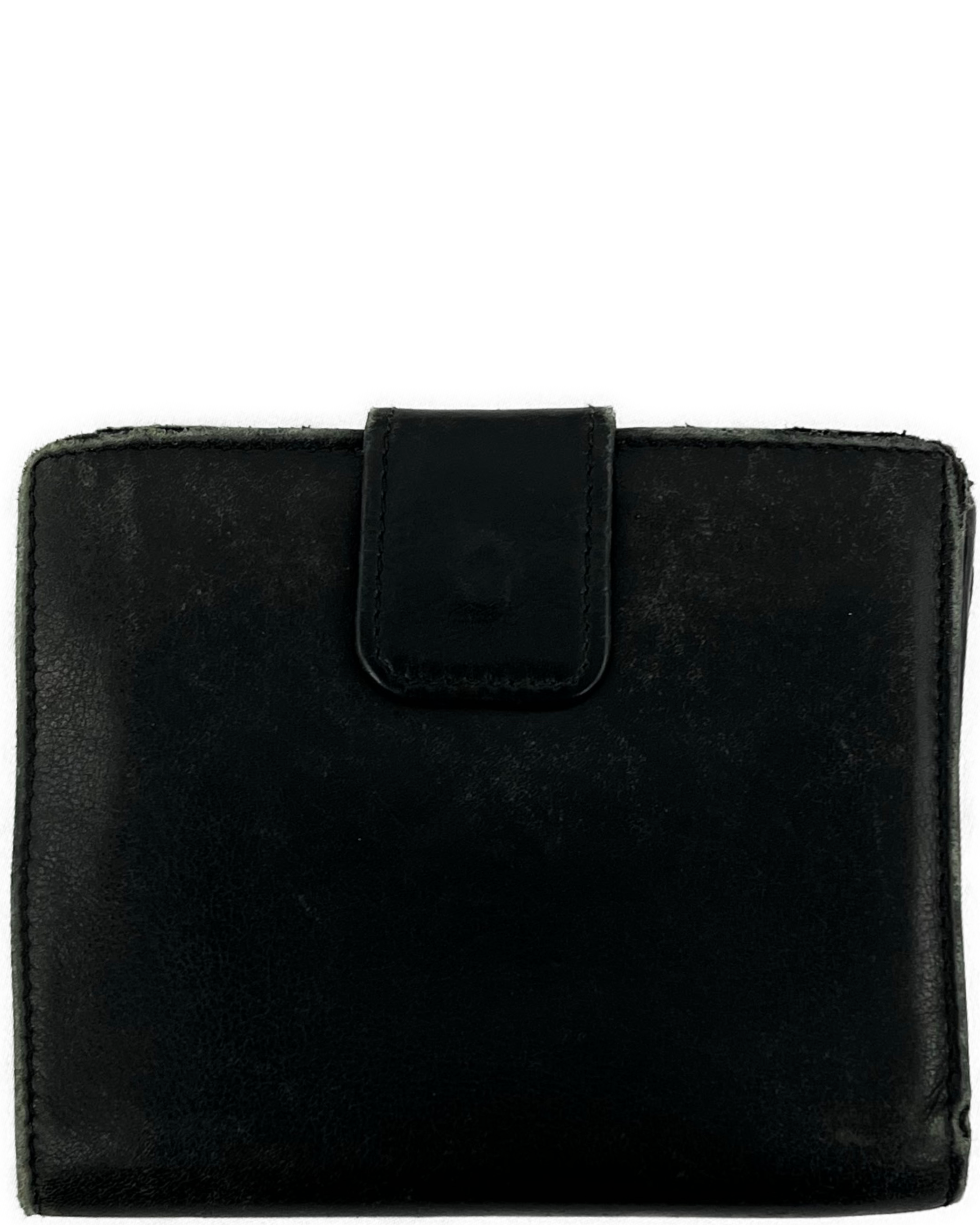 Gucci 'Black Bamboo Leather Wallet' (1990's)