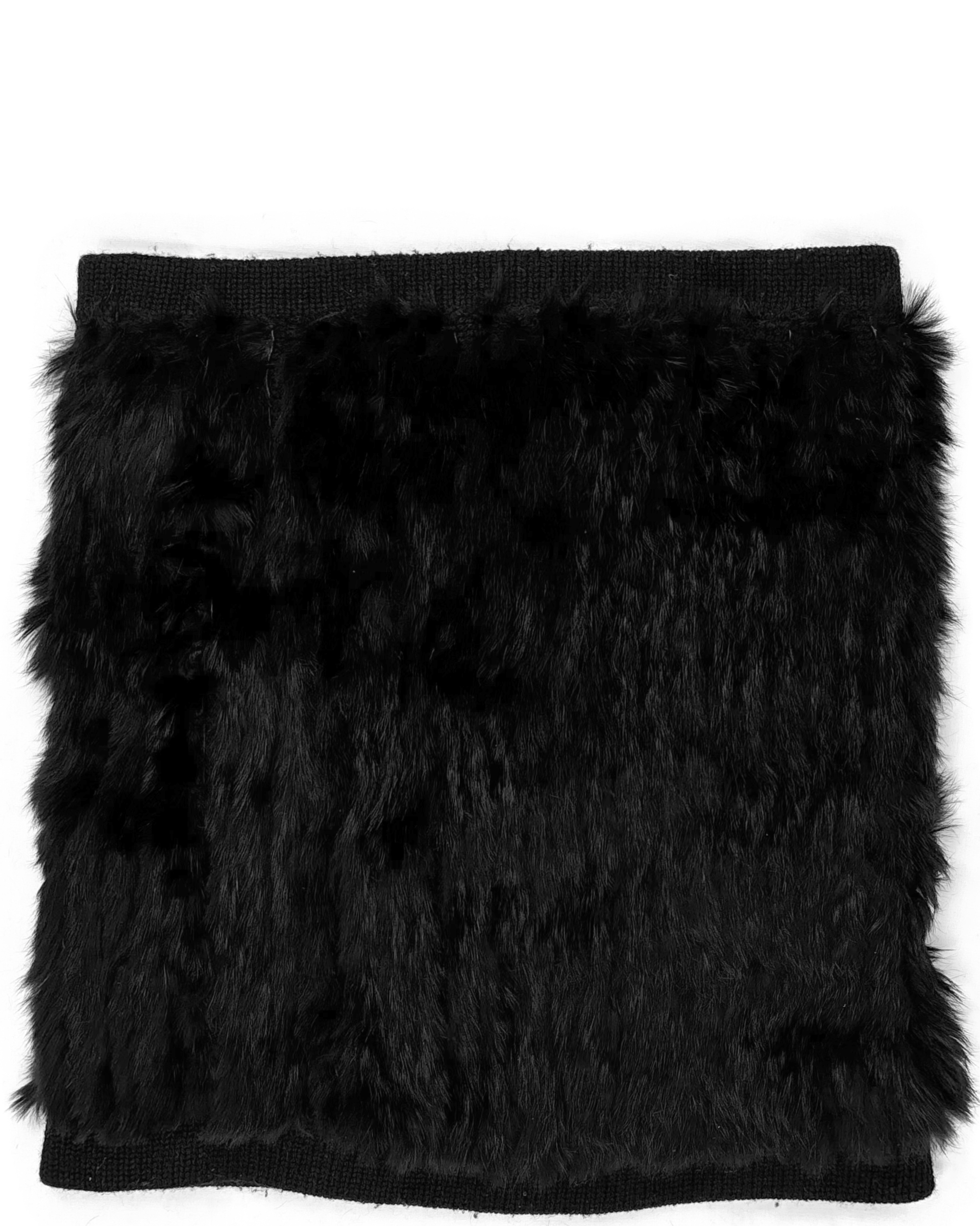 Black Fur Snood Scarf (1990's)