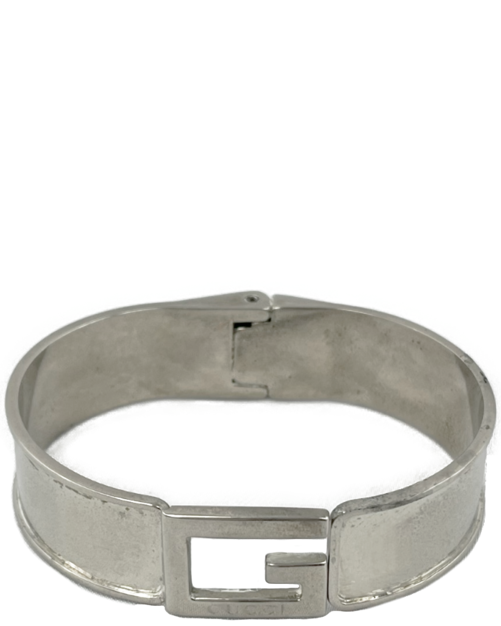 Gucci 'Silver Logo Cuff Bracelet' (1990's)