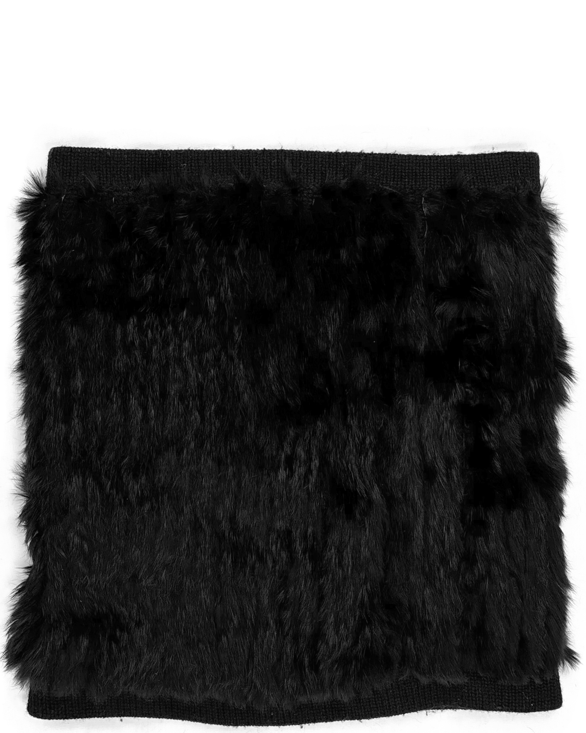 Black Fur Snood Scarf (1990's)