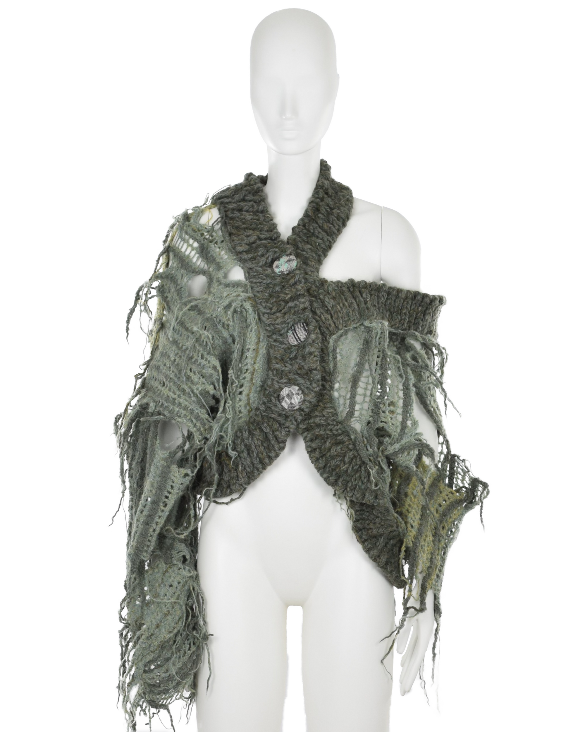 Green ‘Liquified’ Cardigan | ‘Hibernating Hopes’ (FW 2024)