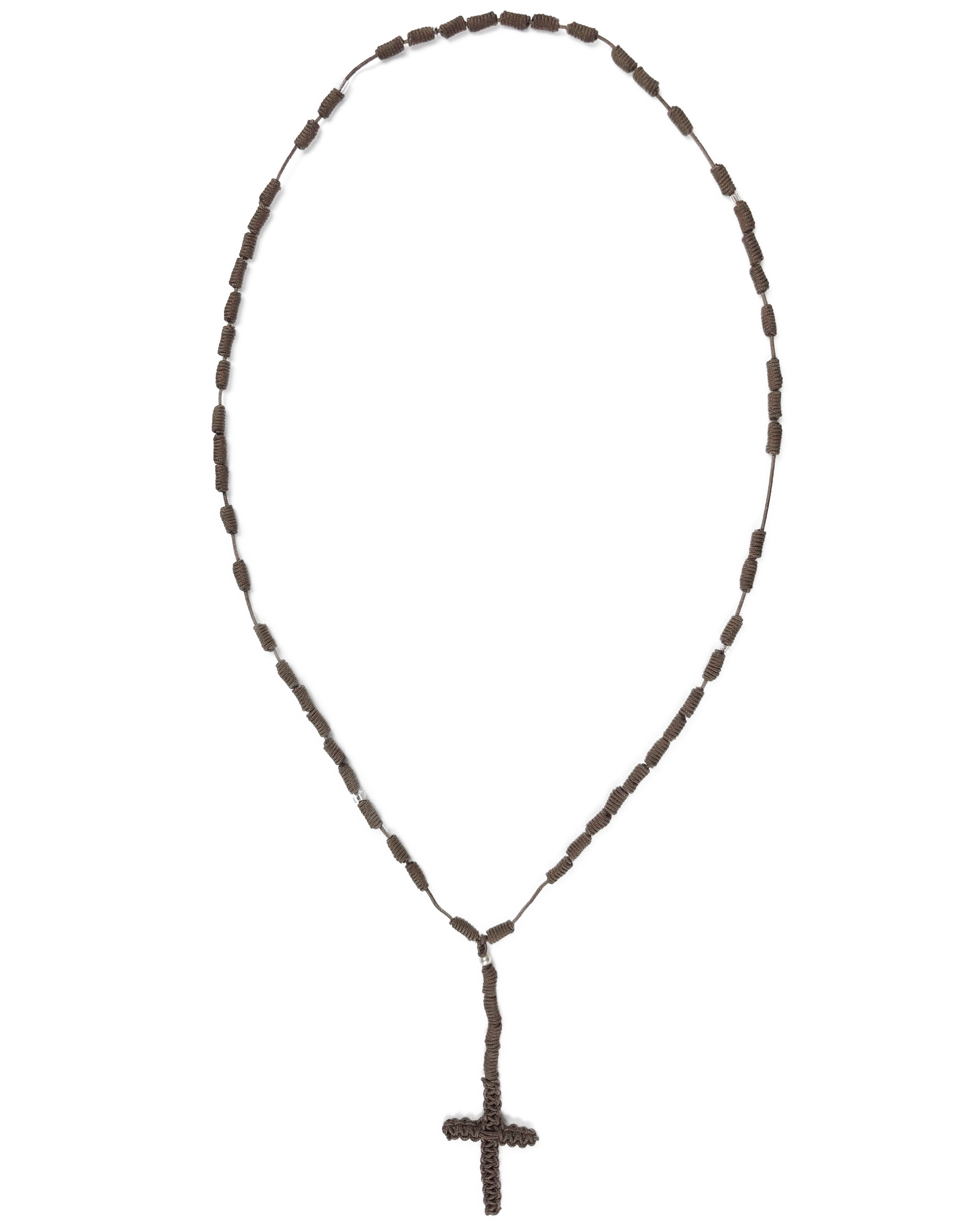 Brown Braided Rosary Necklace (SS 2006)