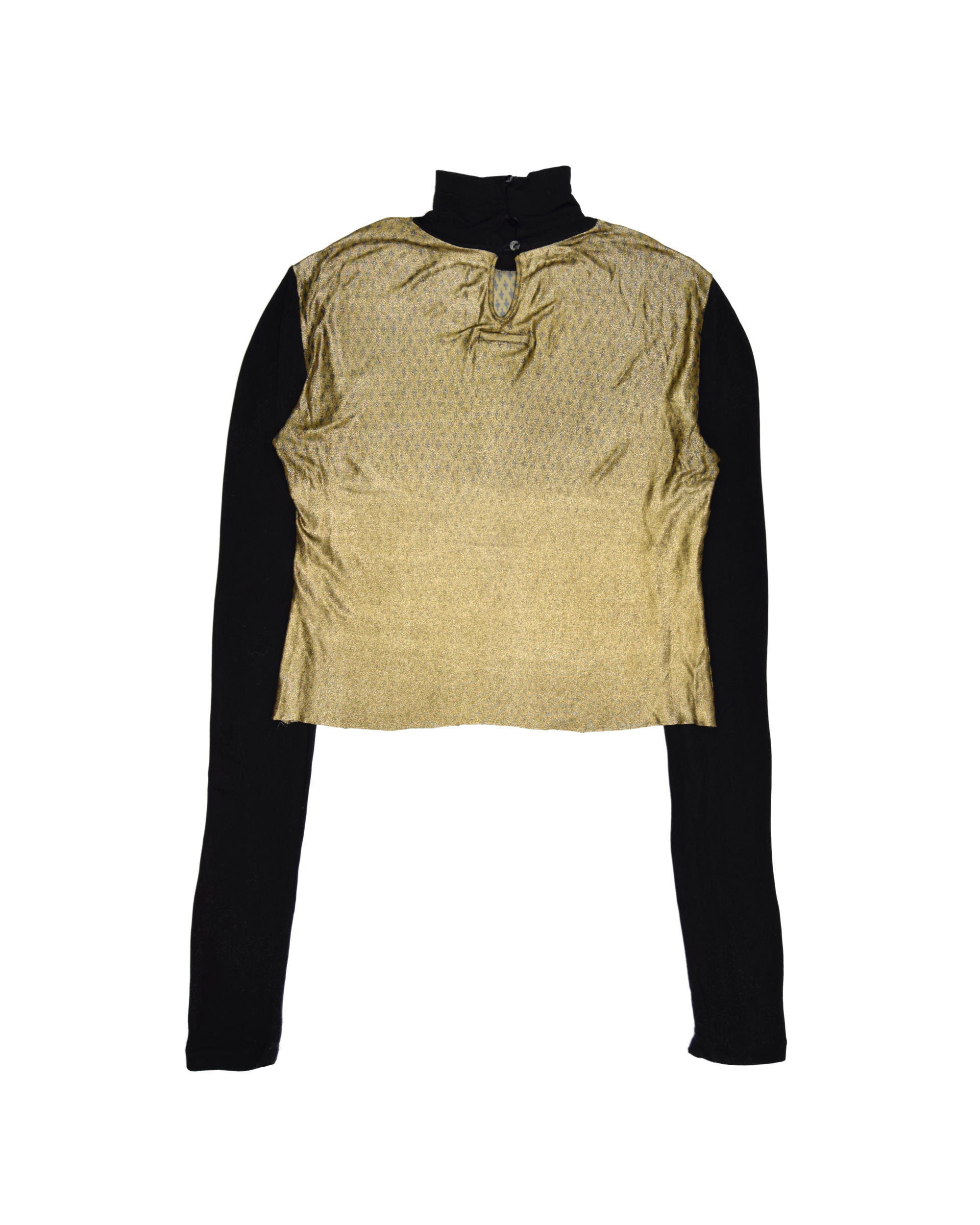 Black & Gold Paneled Turtleneck (1990's)