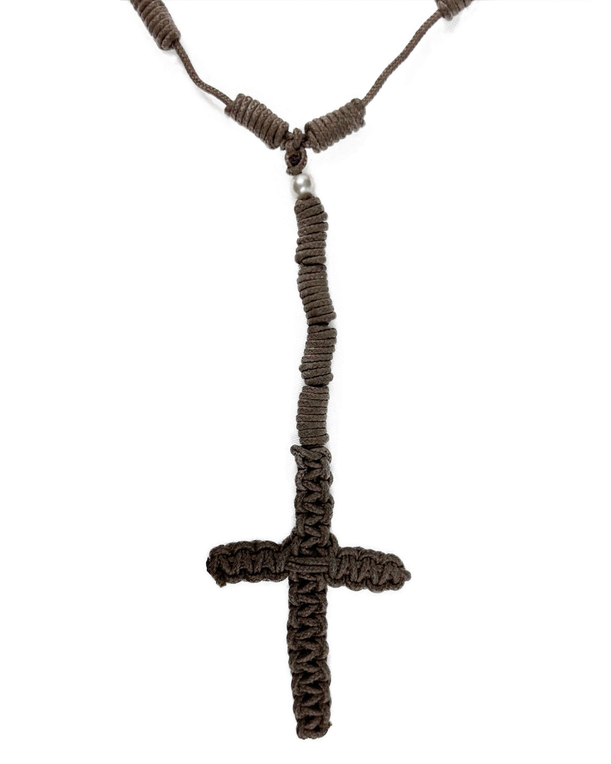 Brown Braided Rosary Necklace (SS 2006)