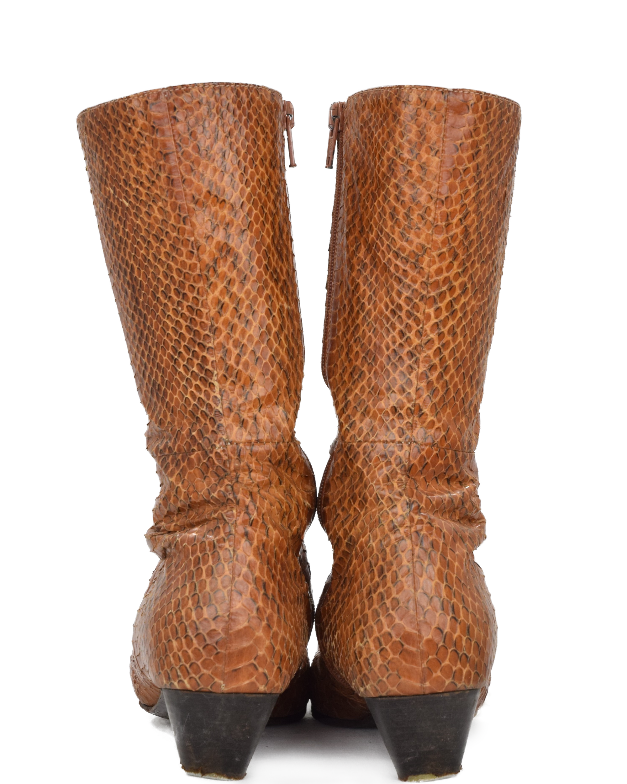 Tan Python Boots (FW 1999)