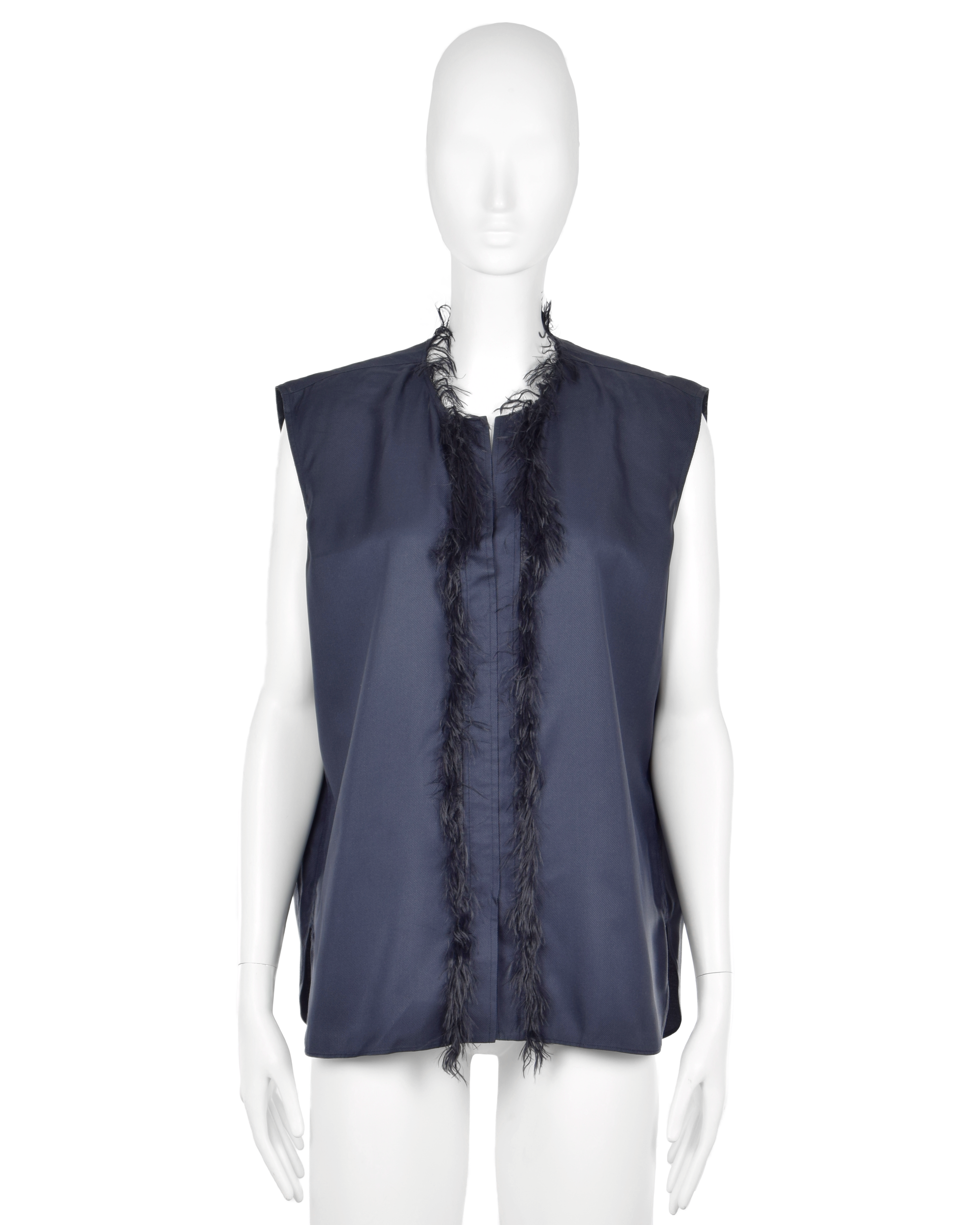 Navy Feather Tank Top (2010's)