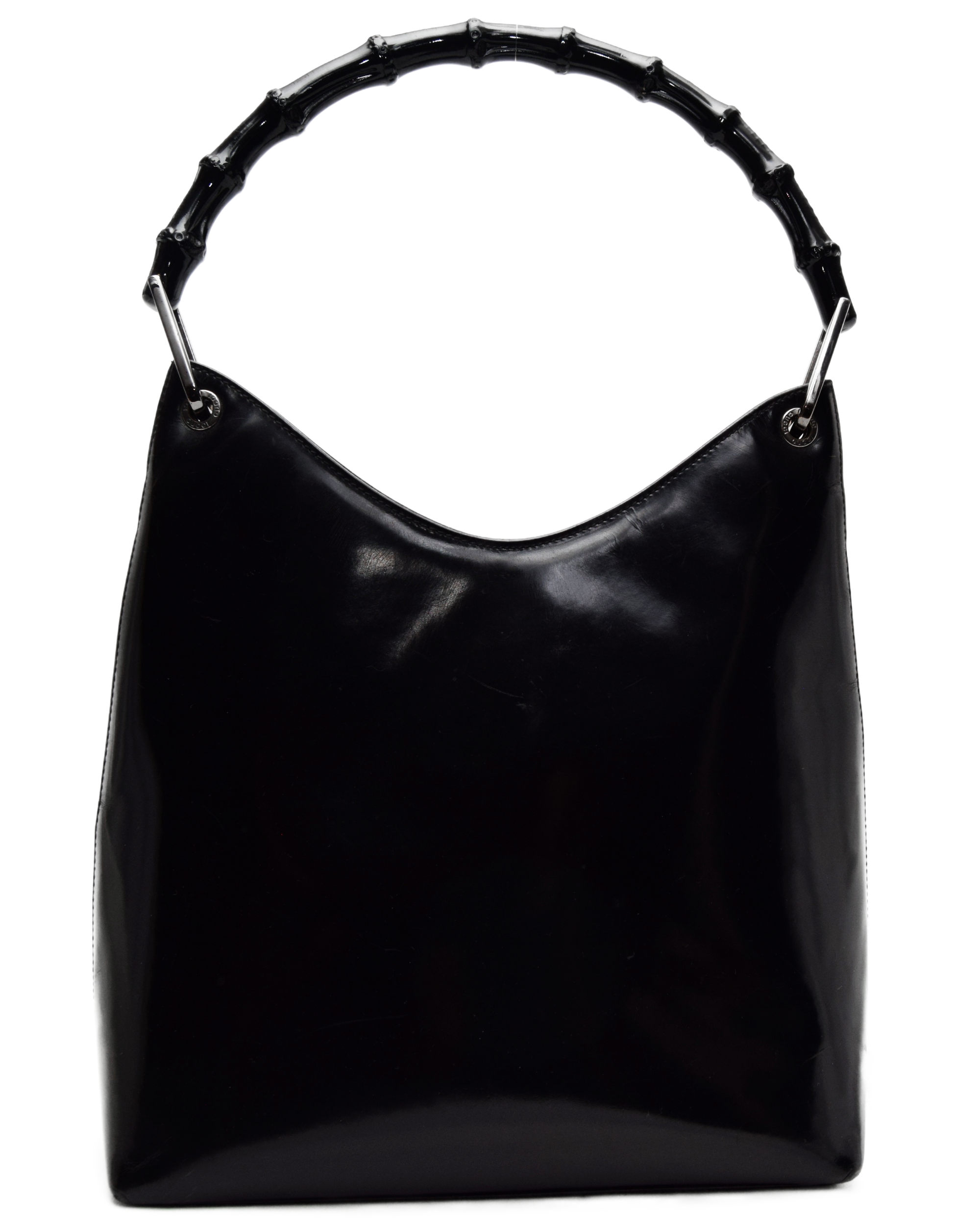 Black Patent Leather Shoulder Bag (1990's)