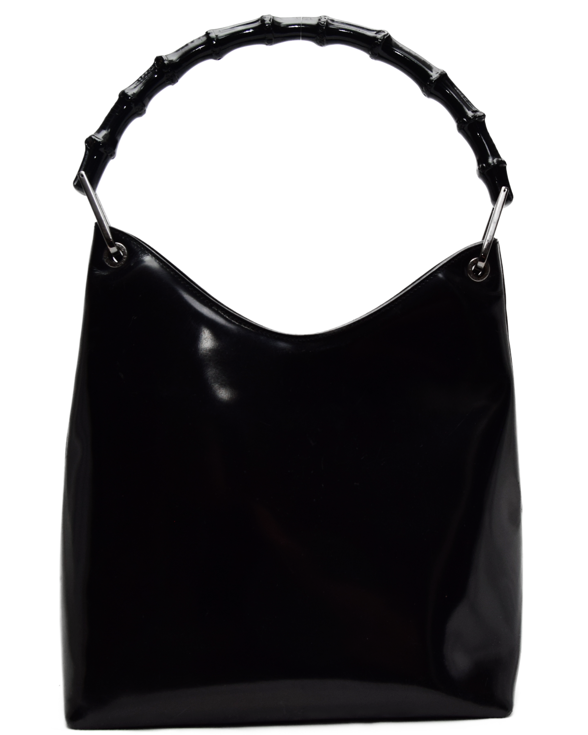 Black Patent Leather Shoulder Bag (1990's)