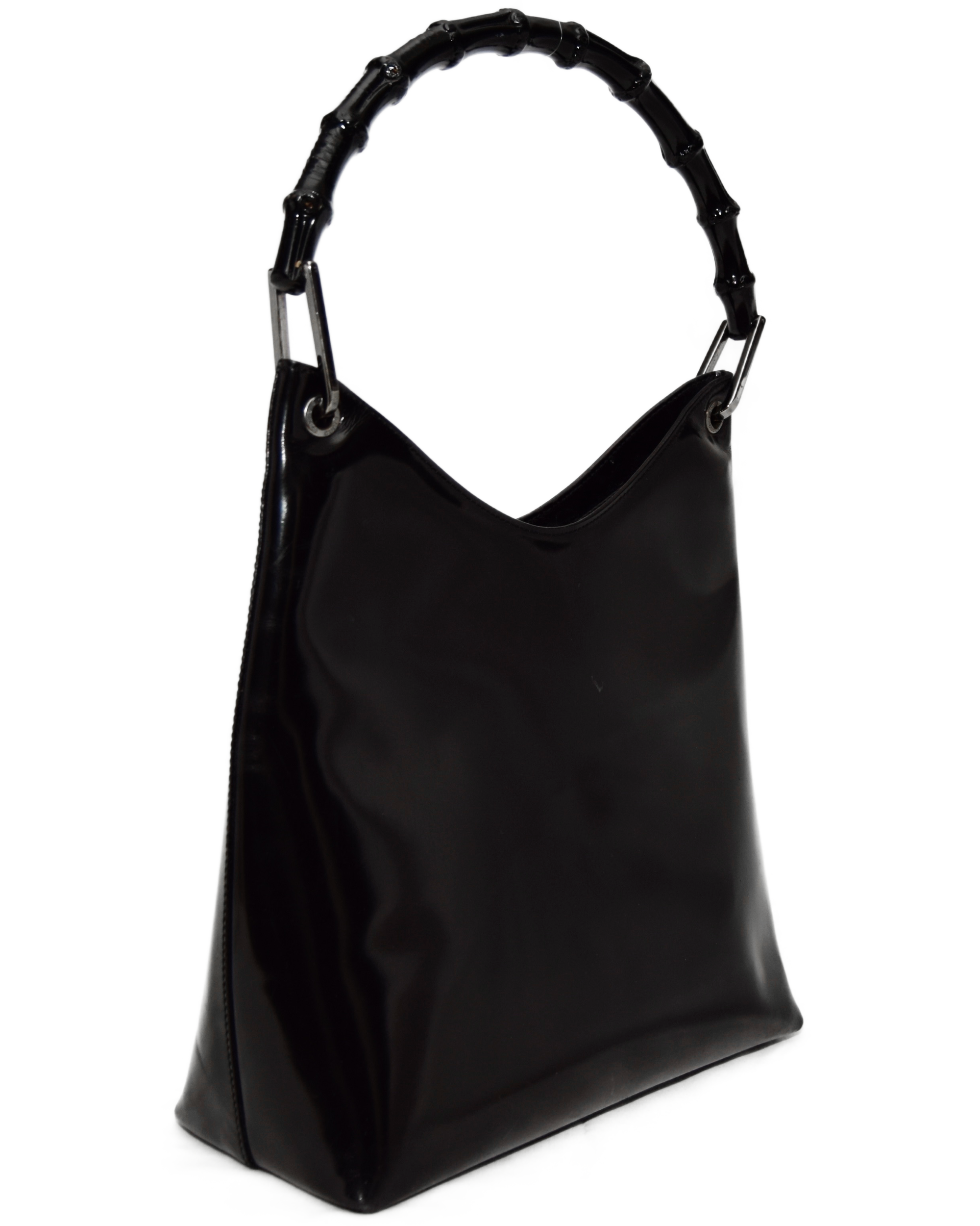 Black Patent Leather Shoulder Bag (1990's)