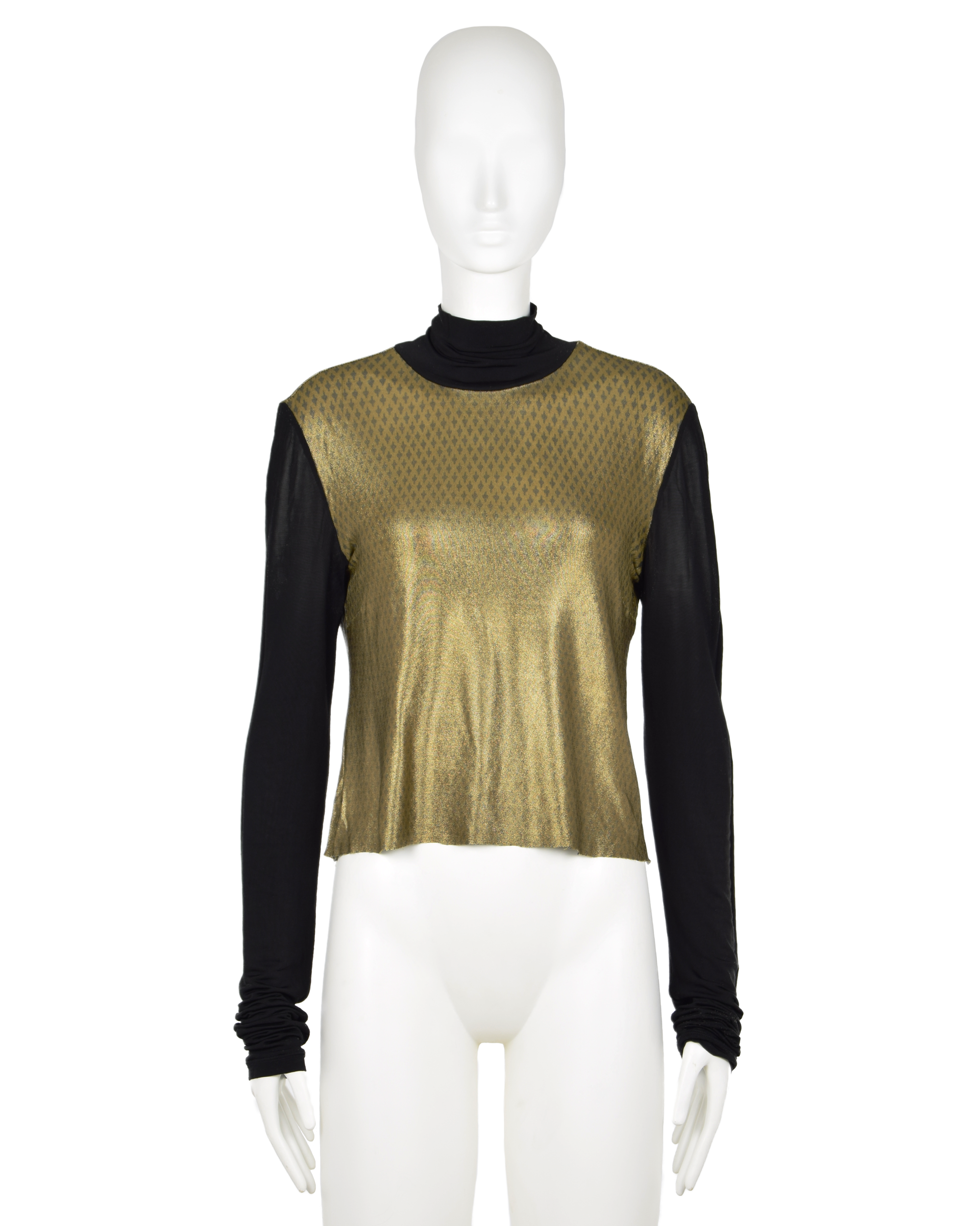 Black & Gold Paneled Turtleneck (1990's)