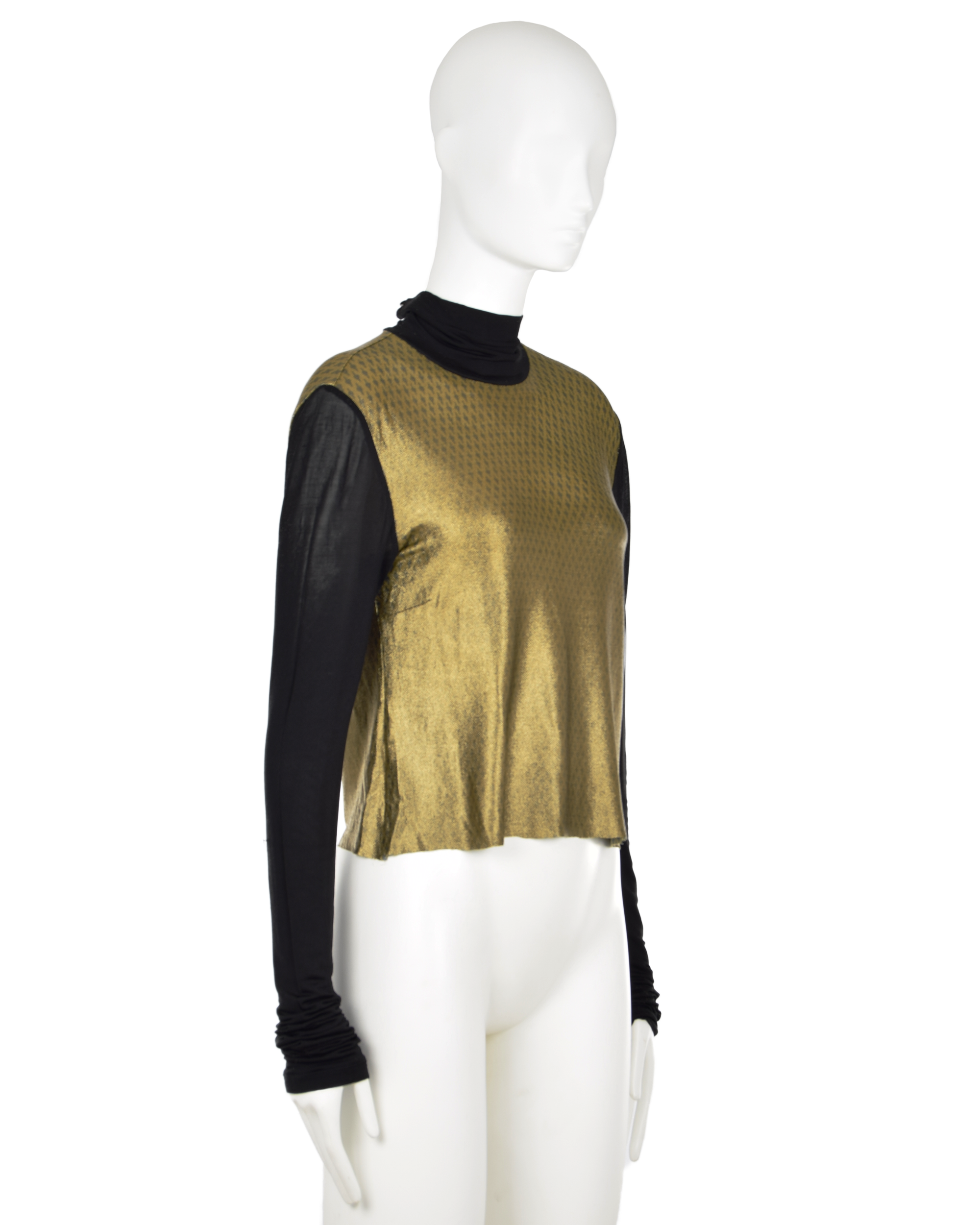 Black & Gold Paneled Turtleneck (1990's)