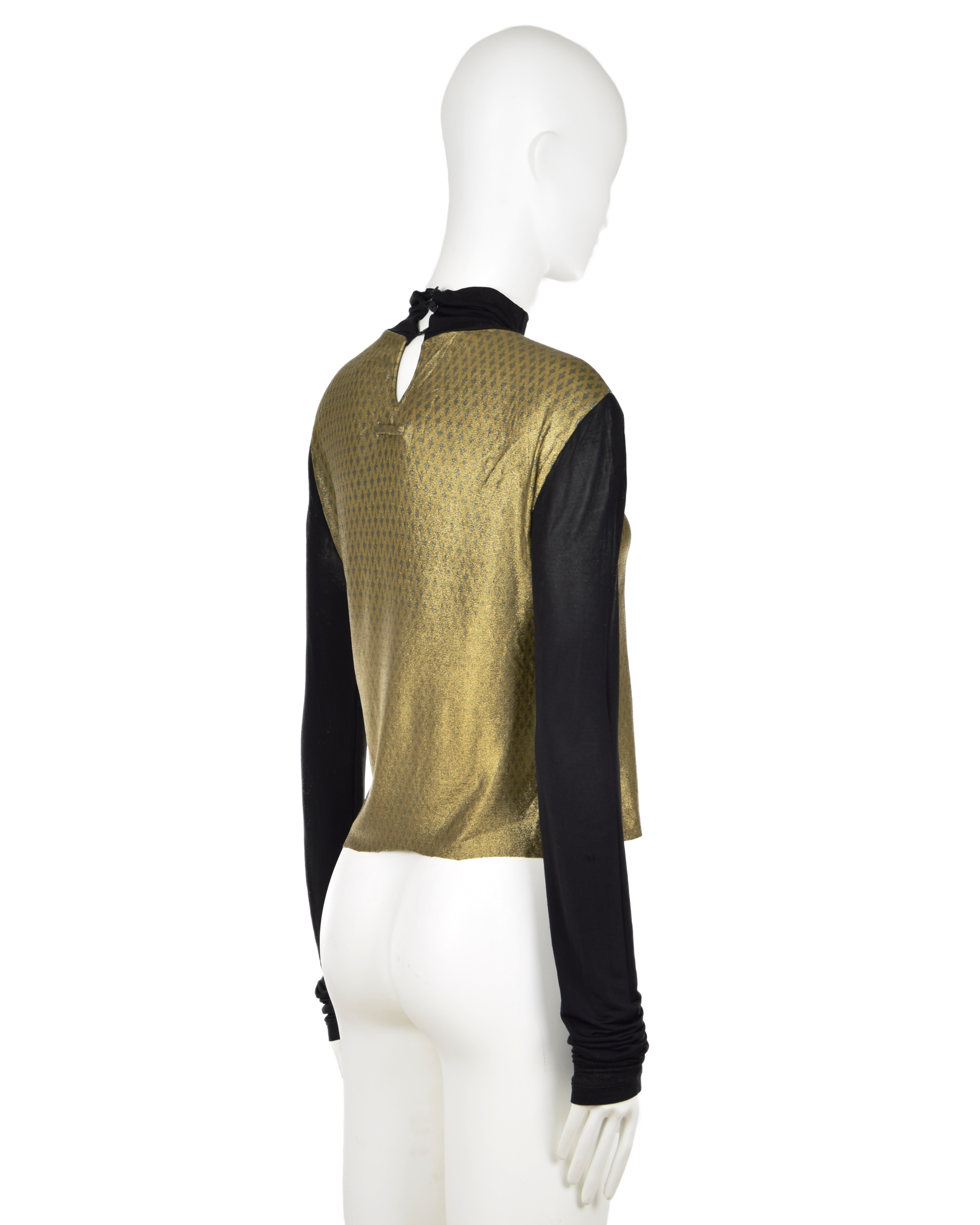 Black & Gold Paneled Turtleneck (1990's)