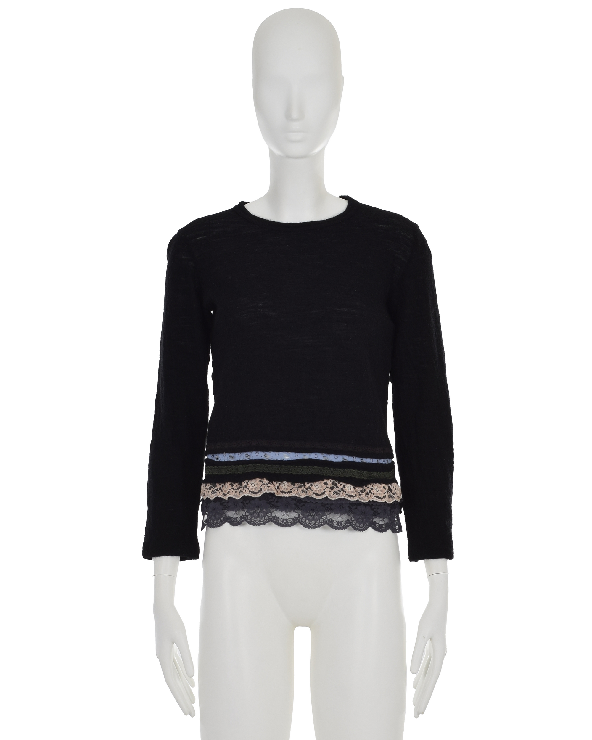 Black Lace Trim Jumper | SS 2015