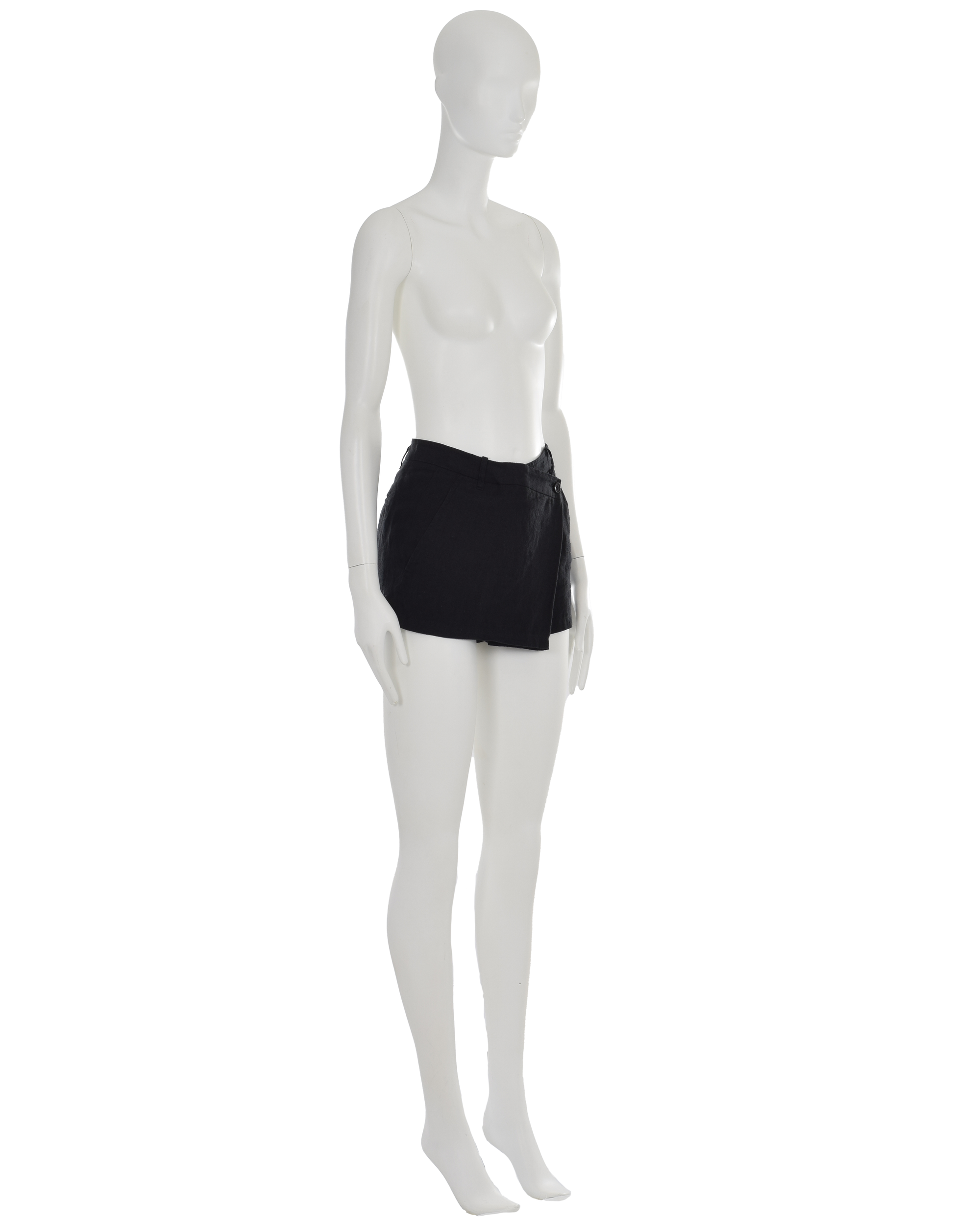 Black Asymmetric Shorts | SS 2008