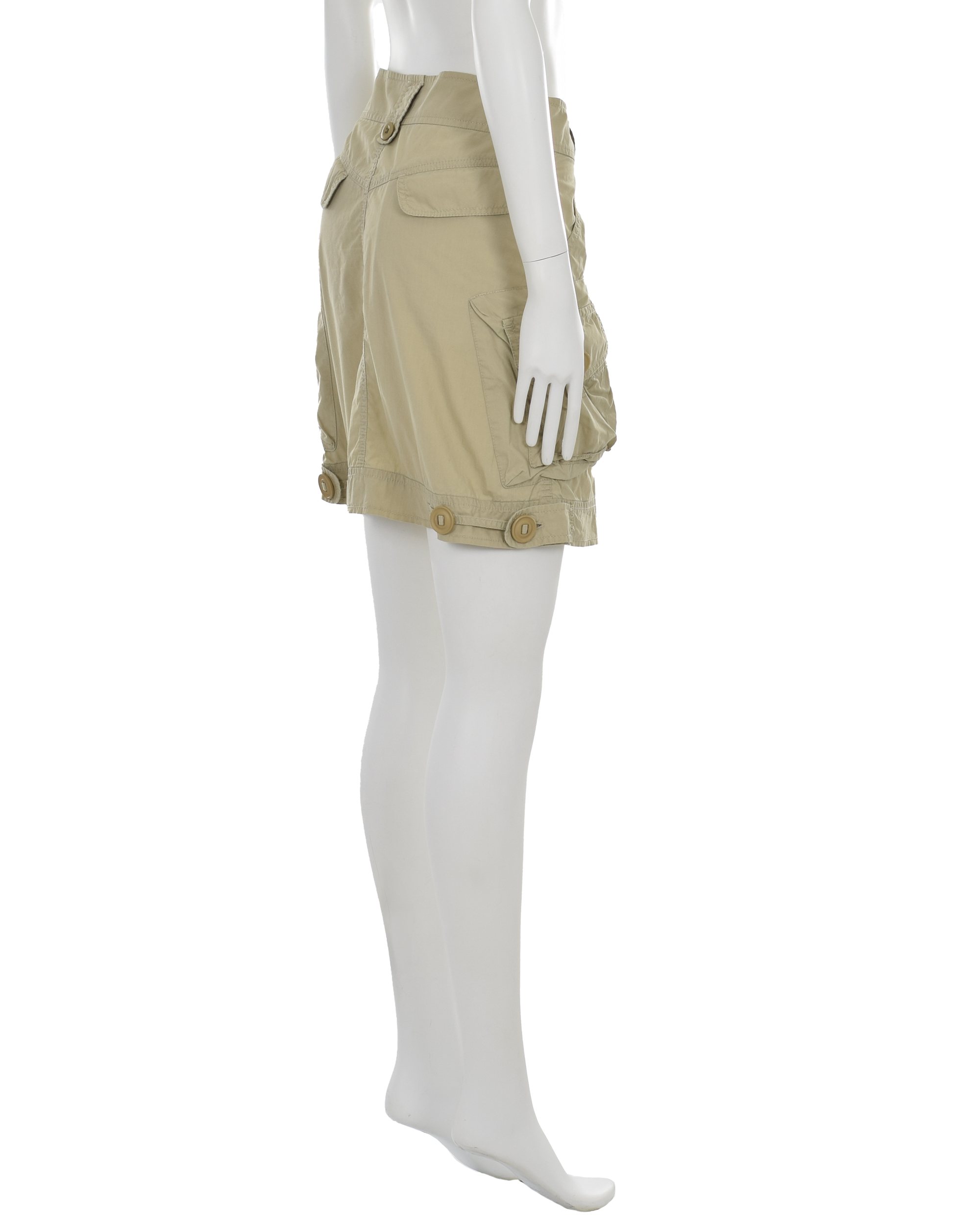 Beige Cargo Pockets Skirt | SS 2016