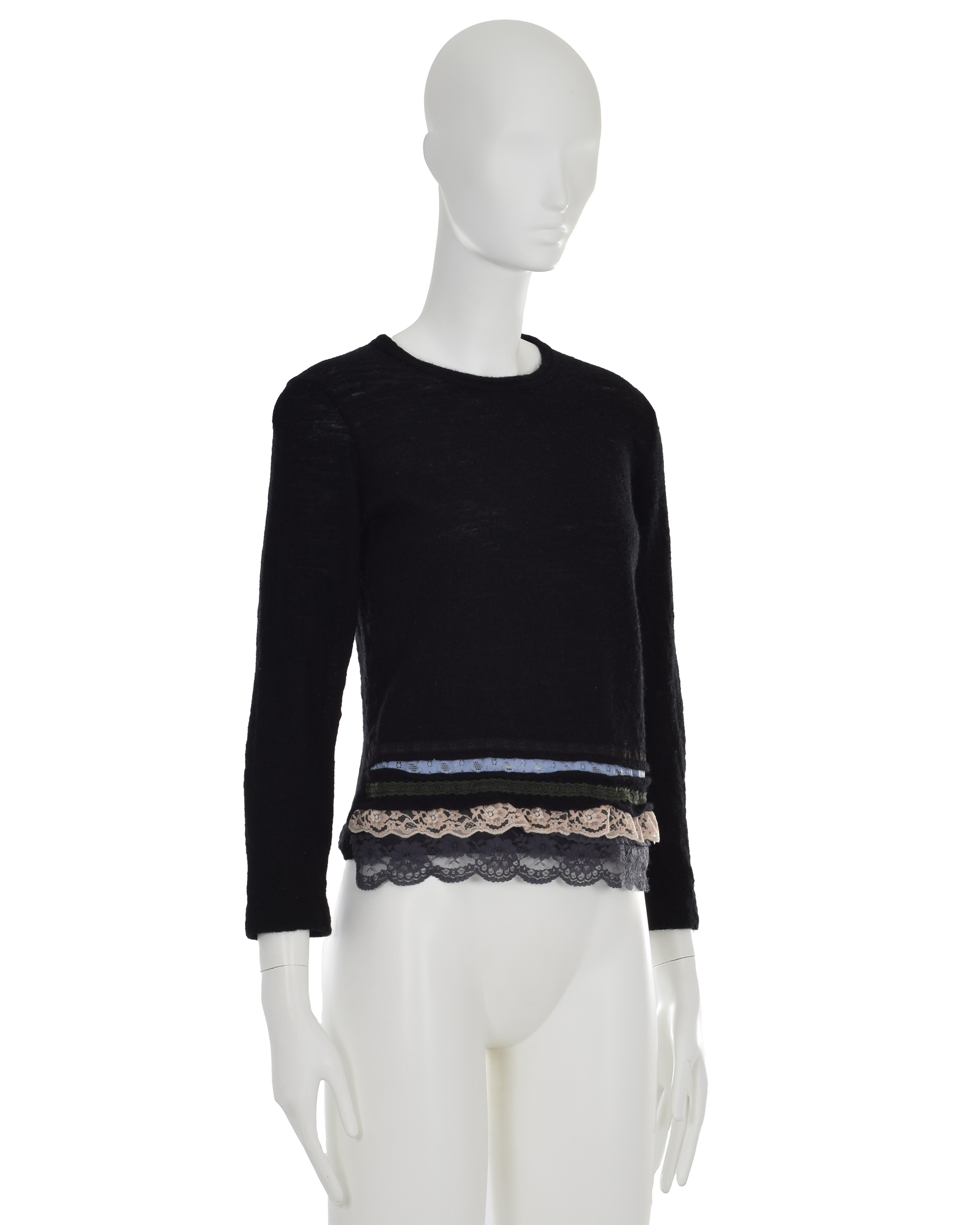 Black Lace Trim Jumper | SS 2015