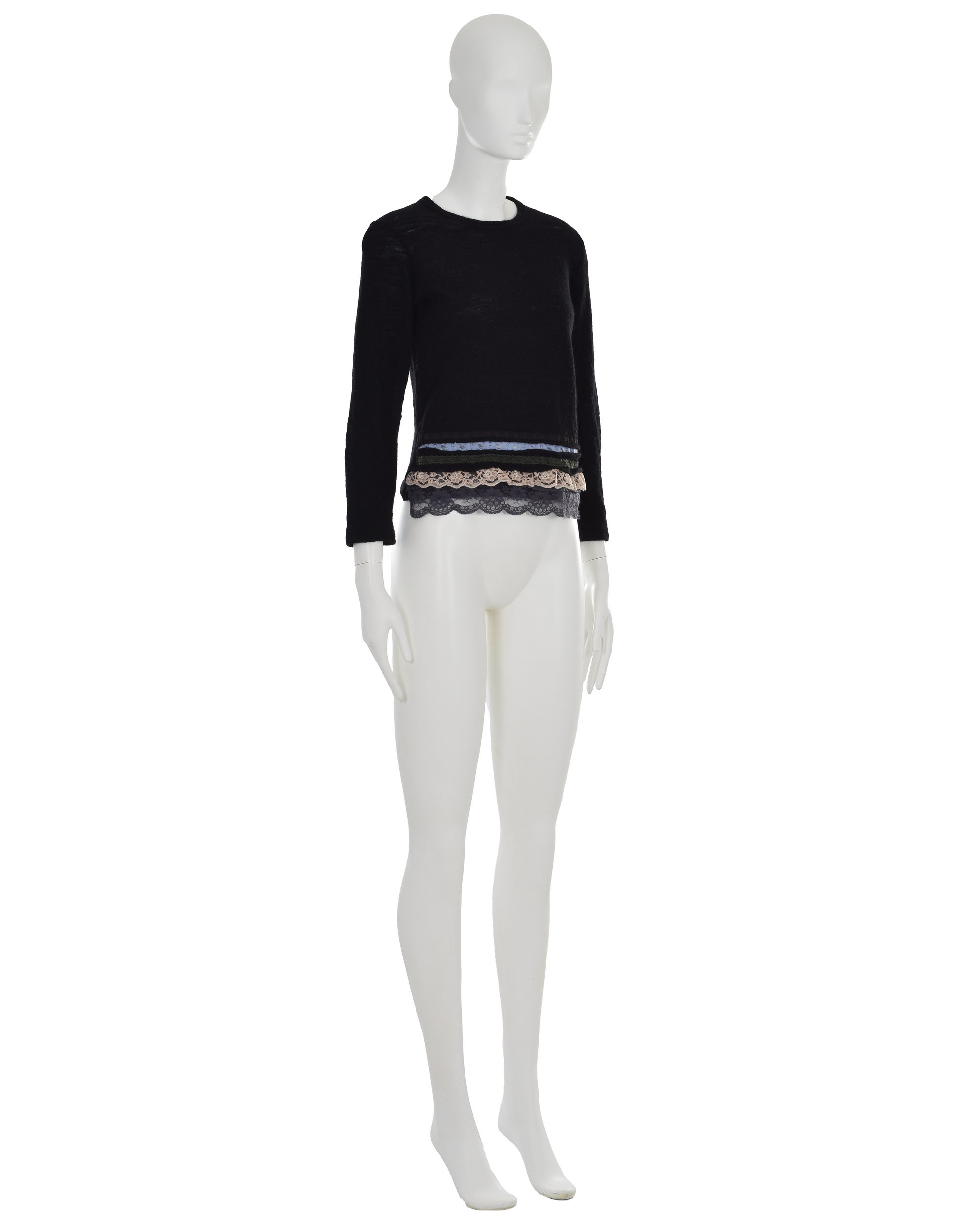 Black Lace Trim Jumper | SS 2015